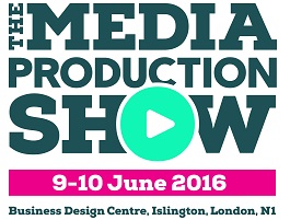 Media Production Show logo 2016 with date:address